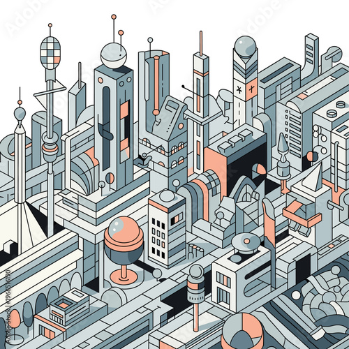 A stylized illustration of a modern building with a minimalist aesthetic, conveying a sense of urban sophistication and architectural design.