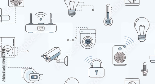 Smart Home Devices Illustration.