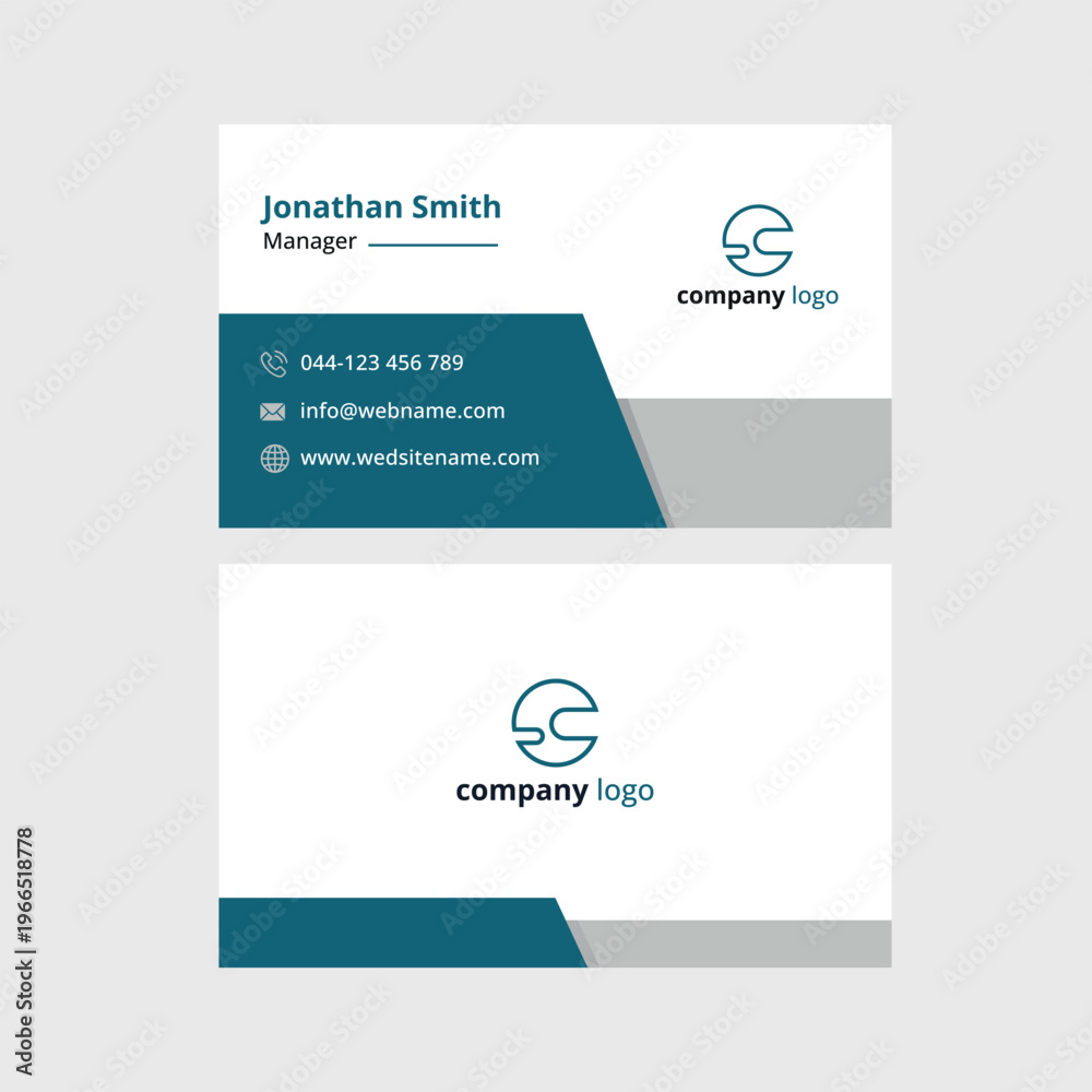 Fototapeta premium COMPANY BUSINESS CARD DESIGN TEMPLATE