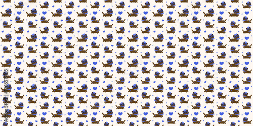 Set of Cute retro doodle cats. Funny abstract cat or kitten characters different poses, Seamless Pattern with Cute Cartoon Cat Design on White Background