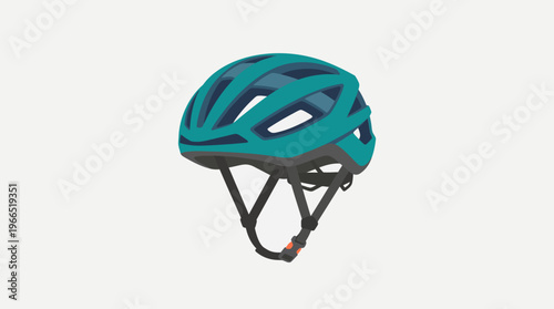 Teal and Navy Bicycle Helmet for Safety and Protection.