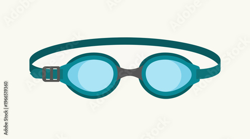 Teal Swimming Goggles with Clear Lenses for Water Sports.