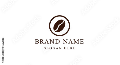 Simple Coffee Bean Logo Design.