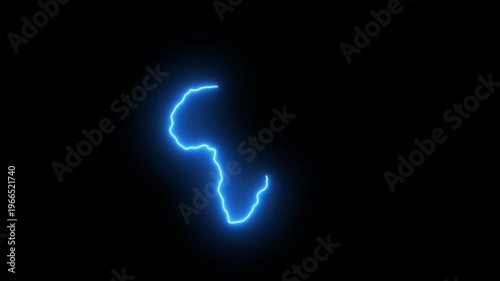 Abstract glowing Digital world map with data connections. World map made of data connection.