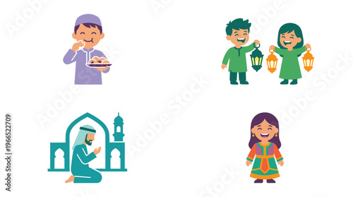 Icons show eid al-adha celebrations