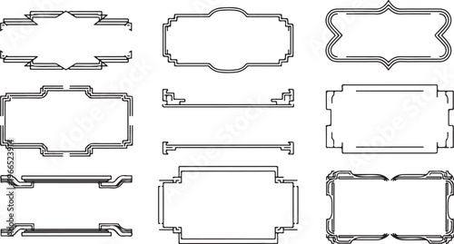 Collection of various label and banner templates for design