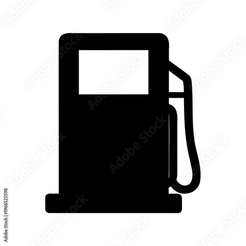 Simplified gas pump icon representing fuel service for vehicles and transportation