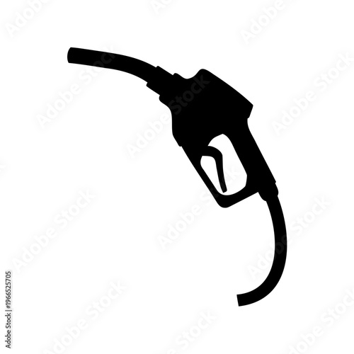 Silhouette of a fuel nozzle for gasoline or diesel fuel dispensing