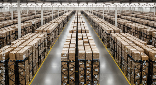 Large Warehouse Storage Facility Interior.