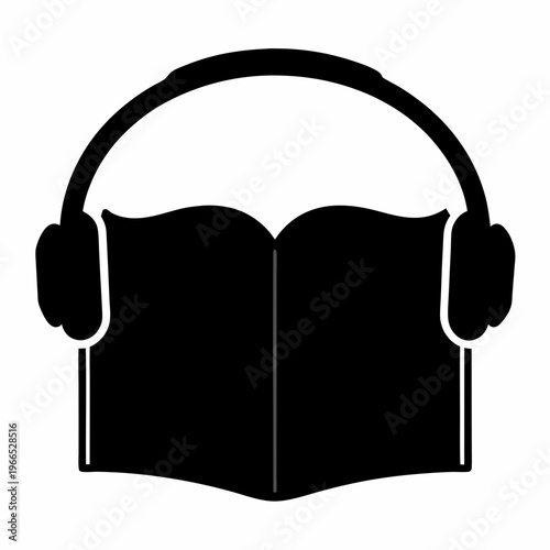 An iconic image depicting the joy of audiobooks, education and storytelling