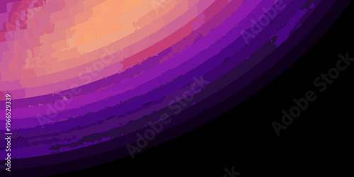 Abstract swirling lines of vibrant orange purple and pink hues
