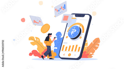 A young adult focused on working remotely with a laptop in a cozy coffee shop atmosphere.