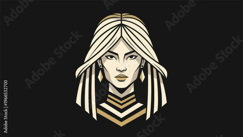 Womans portrait graphic design