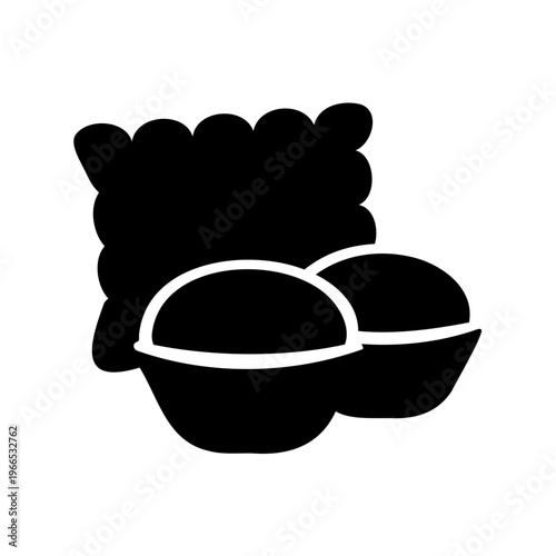 A sweet treat delighting the senses, featuring two cupcakes and delicious frosting