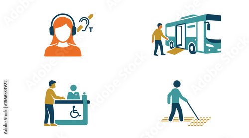 Icons depict access for people with disabilities