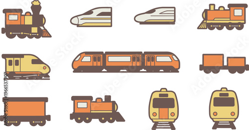 vector set of transport icons