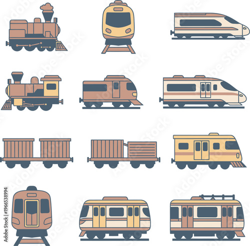transportation icons set vector