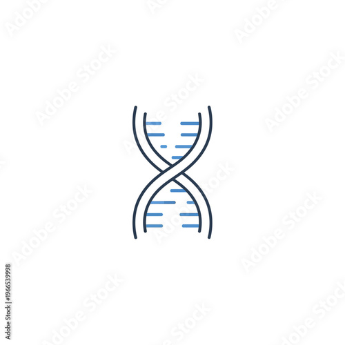 DNA Double Helix Structure Illustration.