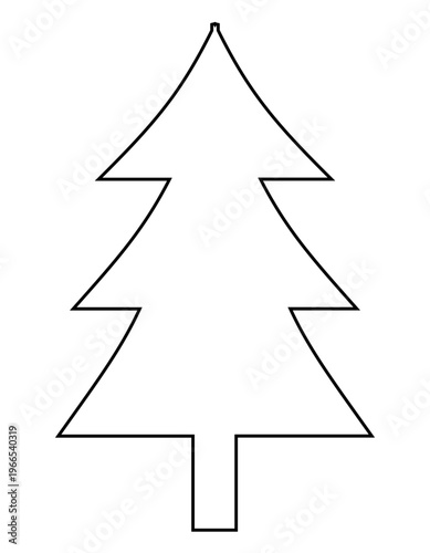 Pine Tree Illustration Outline
