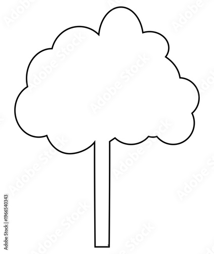 Simple Tree Illustration Outline
