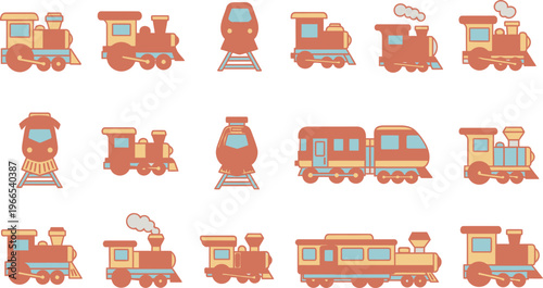 set of transportation train 