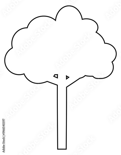 Autumn Tree Illustration Outline
