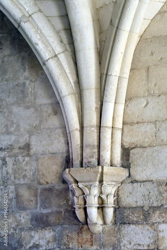 Konstfotografi La Roque d'Antheron: interni dell'Abbazia di Silvacane, Luberon, Provenza, Franc