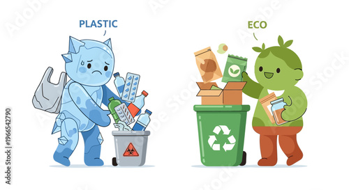 Choosing Sustainability The Divergent Paths of Plastic Pollution and Mindful Eco-Friendly Recycling Practices
