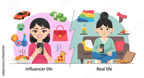 Unveiling the dichotomy The meticulously staged online world of influencers versus the unglamorous reality behind the screens