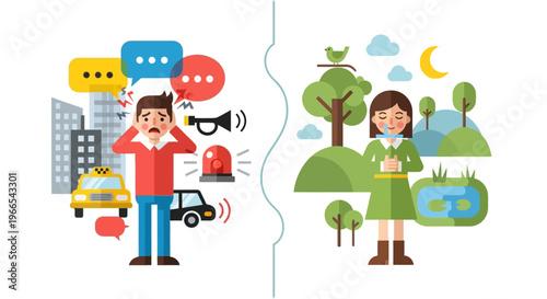 Embrace Serenity Escaping the Overwhelming Din of City Life for the Tranquil Harmony of Nature and Mindfulness