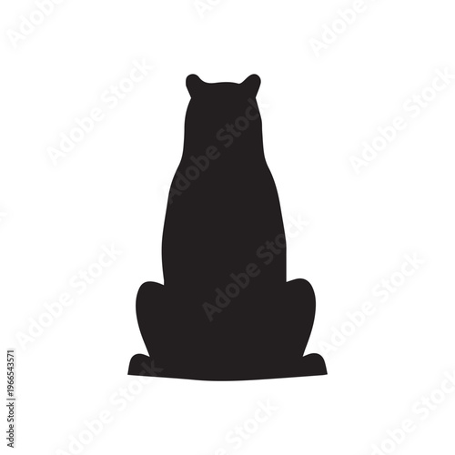 black bear on white background