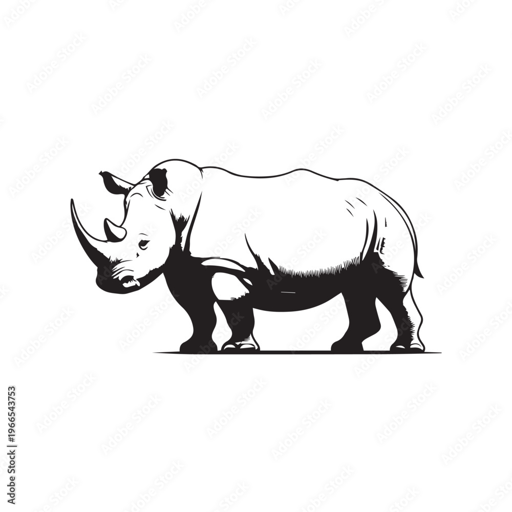 Obraz premium rhino vector illustration