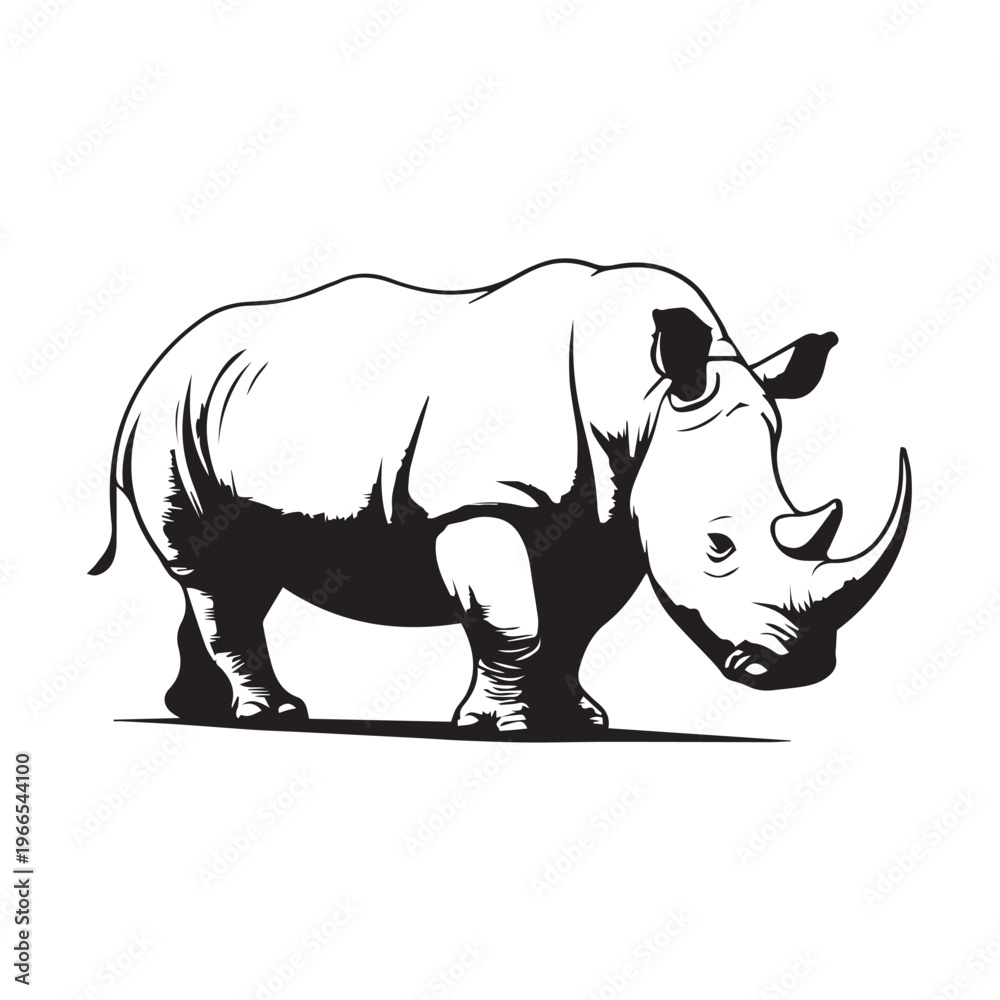 Fototapeta premium rhino vector illustration