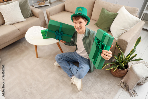 Redhead young man in leprec...