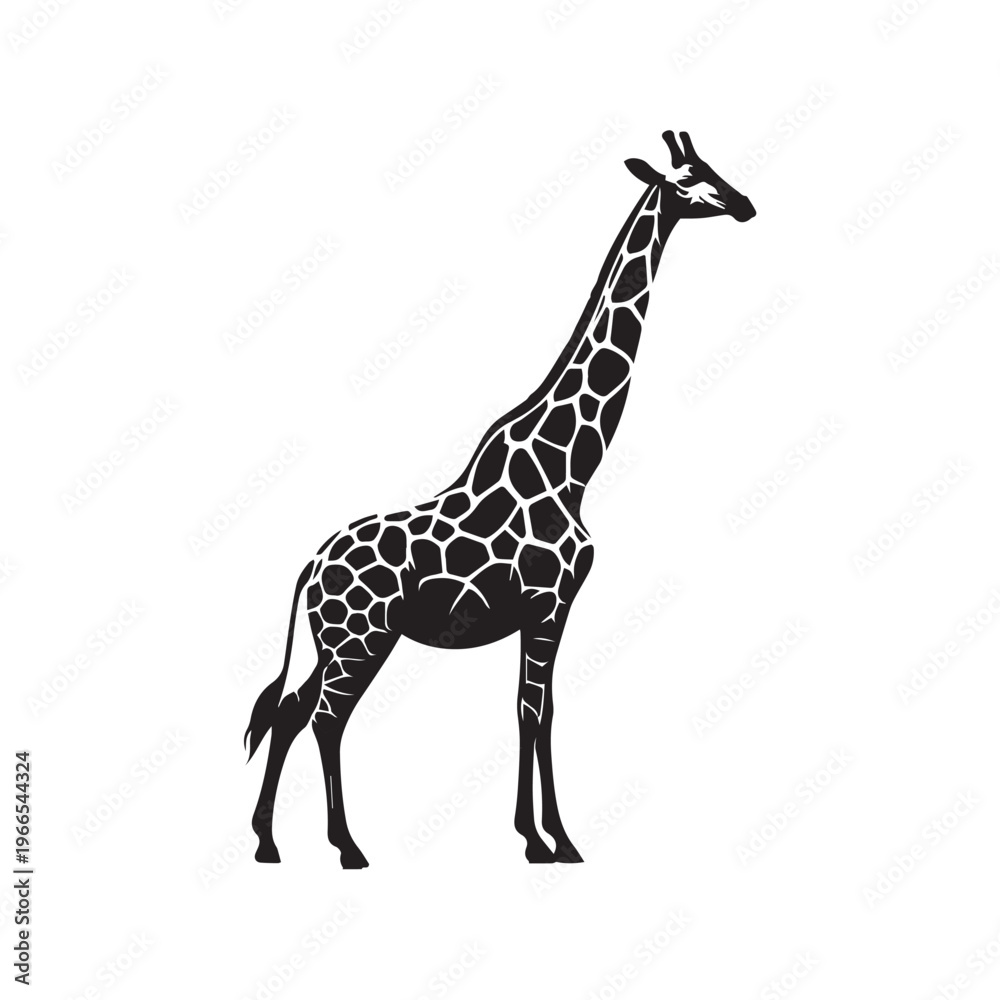 Obraz premium giraffe isolated on white background