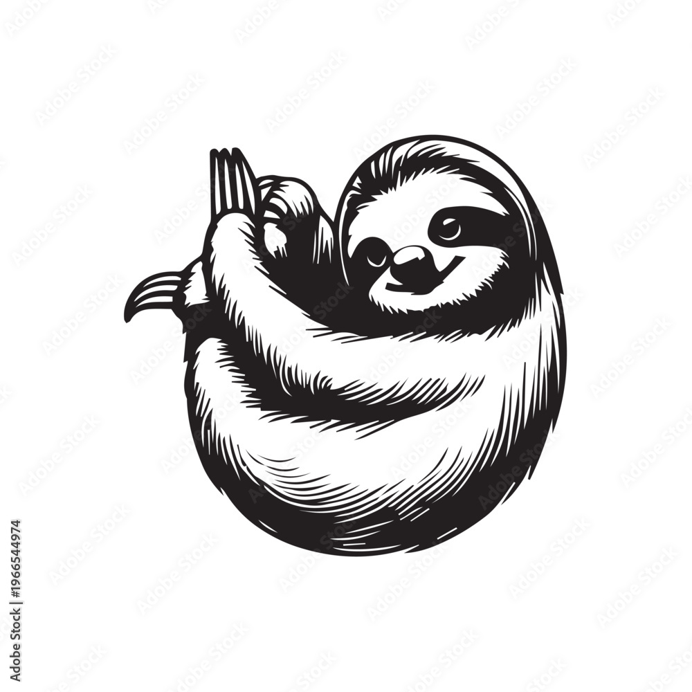 Obraz premium sloth vector illustration