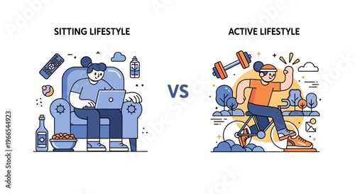 Sitting vs Active Lifestyle Choosing Health Over Sedentary Habits for a Better Well-being