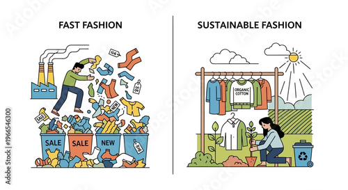 Understanding the Environmental Impact Fast Fashion's Wastefulness Versus Sustainable and Ethical Clothing Practices