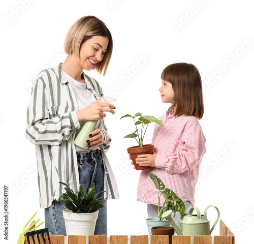 Happy mother with her littl...