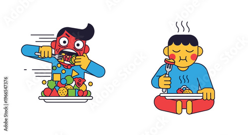 Exploring Diverse Eating Behaviors Hasty Overconsumption Versus Calm and Enjoyable Mealtime Experience