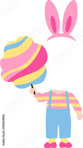 a child and cotton candy_photo type