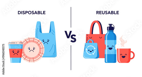 Disposable vs Reusable Making Eco-Friendly Choices for a Sustainable Future