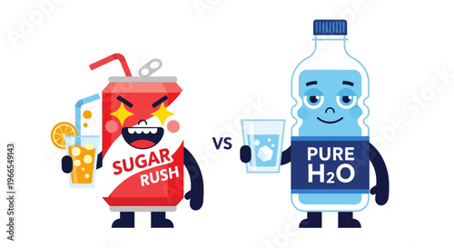 Sugar Rush Vs Pure Water A Visual Showdown Of Healthy Hydration Choices
