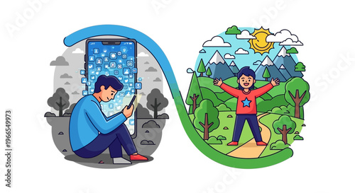 Embracing Nature's Serenity Over Digital Devices Finding Balance in a Connected World for Mental Well-being and Outdoor Joy