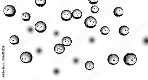 Vector Illustration of Floating Water Droplets