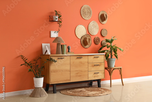 Wooden chest of drawers, ch...
