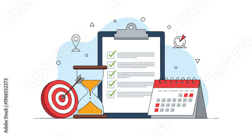 Comprehensive e-learning and scientific research platform with a computer, microscope, globe, and academic books.