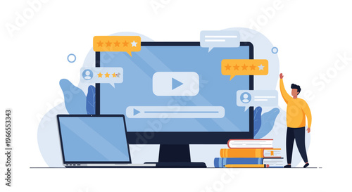 Intellectual property protection and copyright concept showing a brain with a C symbol on a screen and security tools.