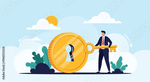 Determined boxer punching a heavy metal wrecking ball to symbolize overcoming major obstacles and challenges.