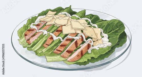 Grilled Salmon and Avocado Salad Dish.